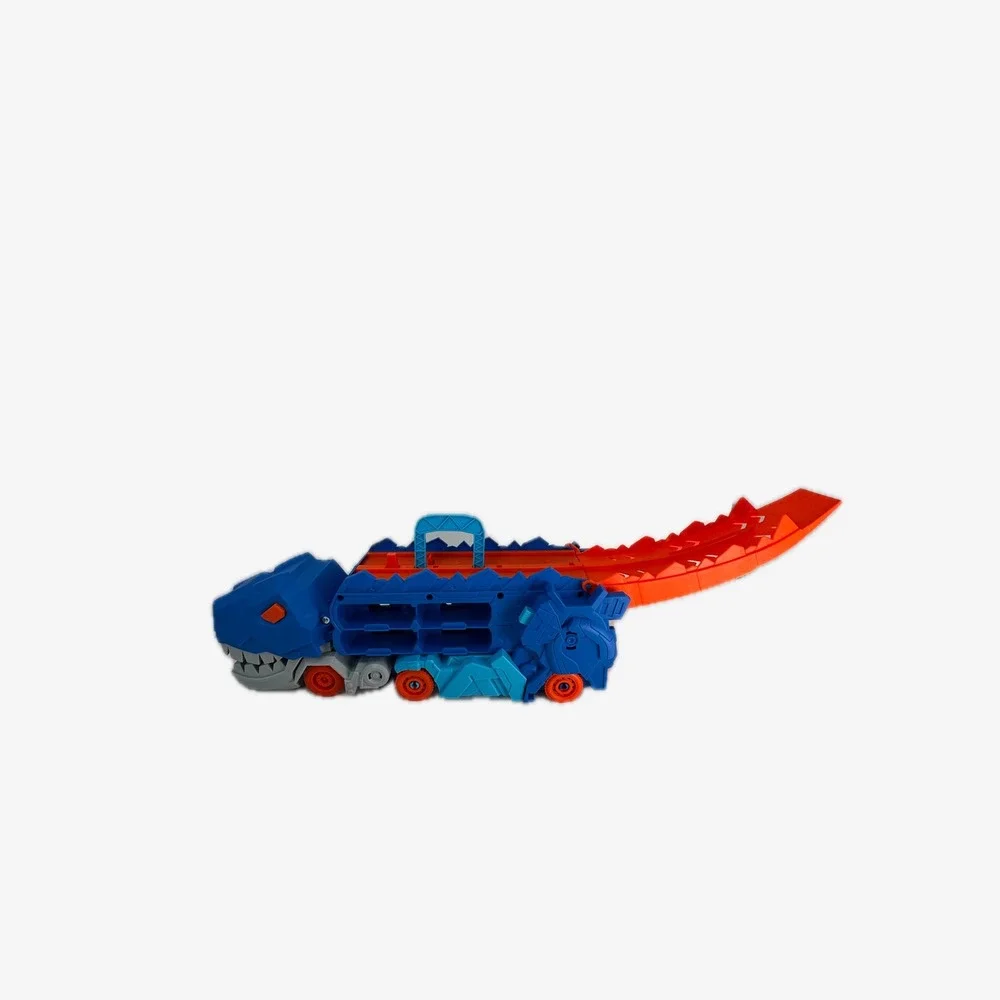 Dinosaur T-Rex Car Transporter Truck Car Carrier Storage Track Blue Orange